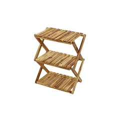 キャプテンスタッグ(CAPTAIN STAG) キャンプ ベランダ 収納棚 木製3段ラック MOVEラック W460mm 高さ2段階調節可能 CSクラシックス UP-2584