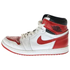 NIKE (ナイキ) AIR JORDAN 1 HIGH OG HERITAGE エアジョーダン 1 ヘリテージ ハイカットスニーカー ホワイト/レッド US8/26cm 555088-161
