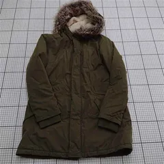 ◇ ⊇ グローバルワーク GLOBAL WORK フード付き中綿モッズコート カーキ系 Lサイズ メンズ E  【1511110033028】