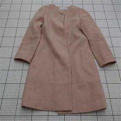 ◇ ⊇ ナチュラルビューティーベーシック NATURAL BEAUTY BASIC ノーカラーコート L ピンク系 レディース E  【1511110033455】