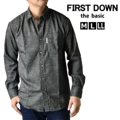 FIRST DOWN ファーストダウン《06ブラック》新品 未使用 ネルシャツ メンズ ヘリンボーン 微起毛 レギュラー衿 アメカジ【B6P】【ゆうパケット】ファッション メンズ M L LL 冬