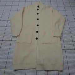 ◇ ⊇ メゾン ド テレーズ MAISON DE THERESE ロングカーディガン アイボリー系 M レディース E  【1511110045694】