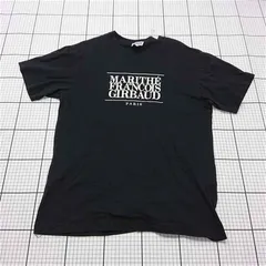◇ ⊂ マリテフランソワジルボー MARITHE FRANCOIS GIRBAUD PARIS ロゴTシャツ ブラック系 メンズL E  【1511110049050】