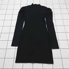 ◇ ⊇ スライ SLY 030DAM73-5140 長袖リブニットワンピース ブラック系 レディース1 E  【1511110048657】