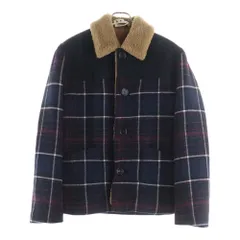 MARNI (マルニ) WOOL CHECK BOA JACKET ウール チェック ボア ジャケット レッド/ネイビー JUMU0074Q0 S53106