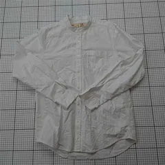 ◇ Θ ナノ・ユニバース nano・universe LB04 バンドカラーシャツ ホワイト系 メンズ Lサイズ E  【1511120011788】