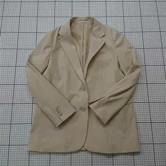◇ ⊇ ユニクロ UNIQLO テーラードジャケット ベージュ系 Mサイズ レディース E  【1511120010354】