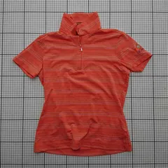 ◇ ⊂ ナイキゴルフ Nike Golf FIT DRY 半袖ジップシャツ オレンジ系 レディース E  【1511250004322】