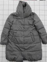 ◇ ⊇ アースミュージックアンドエコロジー ショールカラー中綿ブルゾン ロング グレー系 L レディース E  【1511250007019】