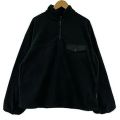 NUMERALS ヌメラルズ ハーフジップ フリース プルオーバーカットソー sizeL/ブラック