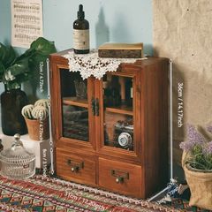 壁掛け　ミニキャビネット　飾り棚 木製 ショーケース　アンティーク　ビンテージ ショーケース/ウォールショーケース/ディスプレイショーケース/壁掛け
