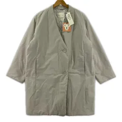 美品 studio CLIP スタディオクリップ タグ付き ノーカラー 中綿 コート sizeF/ライトグレー