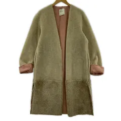 ZARA BASIC ザラ ベーシック フェイクムートンコート sizeEUR XS/ベージュ×ピンク