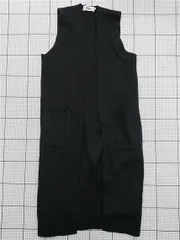 ◇ ⊂ アズールバイマウジー AZUL BY MOUSSY ロングニットベスト ブラック系 レディース FREE E  【1511250009426】