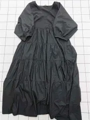 ◇ ⊂ ワンピース ザラ ZARA ティアードワンピース ブラック系 XL レディース E  【1511250008894】