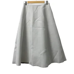 未使用 LOULOU WILLOUGHBY ルルウィルビー ボンディングフレアスカート サイズ2 グレー レディース 古着 中古 USED