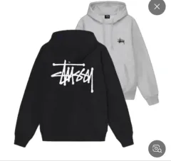 STUSSY 正規品 起毛 フードTシャツ グレー