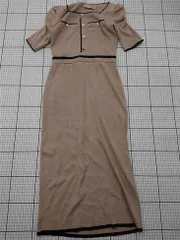 ◇ ⊂ ワンピース ロイヤルパーティー ROYAL PARTY パフスリーブ ニットワンピース ベージュ系 レディース E  【1511250010613】