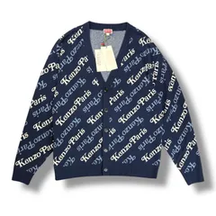 参考上代79200円 未使用 KENZO  × VERDY 総柄ロゴニットカーディガン セーター ケンゾー  × ヴェルディ FE58CA0073CB ネイビー L （83301A）のサムネイル
