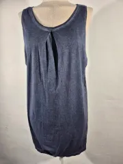 G-STAR ネイビー ピンタック ロング ノースリーブ(S)