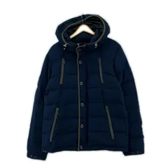 BEAMS HEART ビームスハート 2wayフード付き ジップアップダウンジャケット sizeL/ネイビー