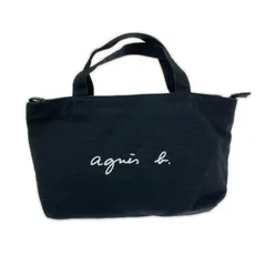 agnes b. アニエスベー ロゴプリントトートバッグ/ブラック