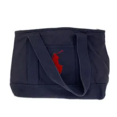 POLO RALPH LAUREN ポロ・ラルフローレン ロゴ刺繡トートバッグ/ネイビー