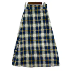N.Natural Beauty Basic  エヌナチュラルビューティベーシック チェック Aラインロングスカート sizeM/ブルー×ホワイト×イエロー