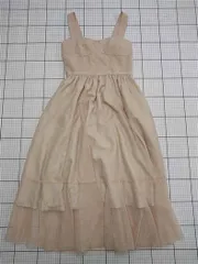 ◇ ⊂ ワンピース サンシュドゥモード 31 Sons de mode 072151 ベージュ系チュールワンピース レディース 38 E  【1511250012181】