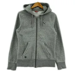 PUMA プーマ 裏起毛 ジップアップパーカー sizeL/グレー