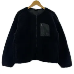 PUMA プーマ ノーカラー ボアジャケット sizeM/ブラック