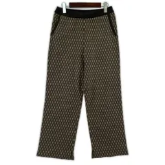 niko and  ニコ アンド 総柄ジャガード ニットパンツ sizeM/ブラウン系