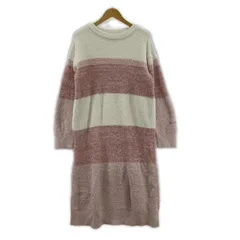 gelato pique ジェラートピケ ルームウェア ボーダーワンピース sizeＦ/ピンク