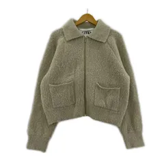 CITEN シテン ジップアップ ブークレ ニットジャケット sizeFREE/ライトベージュ