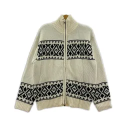 ITEMS URBAN RESEARCH アイテムズ アーバンリサーチ ダブルジップ カウチン ニットカーディガン sizeFree/アイボリー