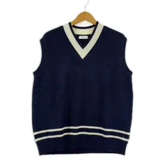 SHIPS any シップス エニィ Vネック ニットベスト sizeS/ネイビー