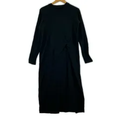 coen コーエン フロントツイスト リブニットワンピース sizeMEDIUM/ブラック