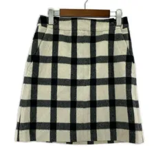 SLOBE IENA スローブイエナ チェックスカート size36/ホワイト×ブラック