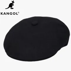 新品 KANGOL カンゴール 正規品 ハンチング 帽子 ハンチング帽 ベレー ベレー帽 ウール カンガルー ロゴ 刺繍 メンズ レディース ユニセックス 黒 ブラック
