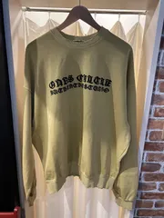 【美品】GUNNER クルー ピグメント  ダメージ加工  スウェットシャツ スウェットTシャツ 長袖 トレーナー スウェット 黄土色 イエロー系 A-1595