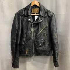 70s ビンテージ Excelled エクセル ダブル レザー ライダース JKT ジャケット 38 サイズ No.I403