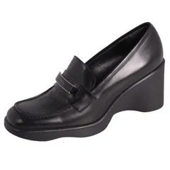 美品 グッチ GUCCI ローファー モカシン プレート レザー シューズ 靴