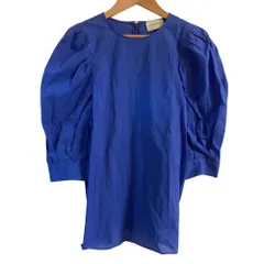 美品 UNITED ARROWS ユナイテッドアローズ パフスリーブ ブラウス サイズ38 ブルー レディース 古着 中古 USED