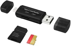 LEIZHANSDメモリーカードリーダー4in1USBTypeCSD[USB3.0/TypeCSD5in1]カードリーダー同時読み書き多機能データ転送Type-C/Microusb/USB接続[