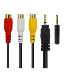 3RCA to Male (3.5mm AV Camcorder Video Cable 20CM Female) RCA to RCA Male Plug 3.5mm to 3 RCA Stereo Audio Video Male AUX Cable QiCheng&LYS