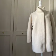 A ヒロコ コシノ HIROKO KOSHINO  DOWN　jacket　ジャケット　outer　アウター　coat　コート　ロング　long　ホワイト オフホワイト アイボリー 白 シロ　お呼ばれ　デート　オフィスカジュアル　食事会　可愛い　お出かけ　上品のサムネイル