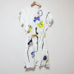 美品 N°21 ヌメロヴェントゥーノ ショートスリーブ ドレス ワンピース 40 ホワイト レディース 古着 中古 USED