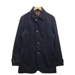COMME CA MEN ネイビー Single コート M ヴィンテージ メンズ ハーフ