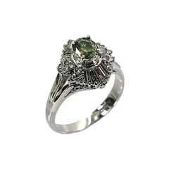 世界三大希少石 天然アレキサンドライト0.5ct Pt900ダイヤリング CGL