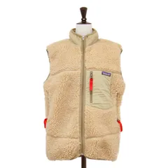 Patagonia パタゴニア ベスト ベージュ サイズ:KIDS L(12) | レトロ X ベスト | RETRO X VEST FA02 | ボア フリース ジップアップ スタンドカラー | USA製 | トップス レイヤード【レディース】【中古】